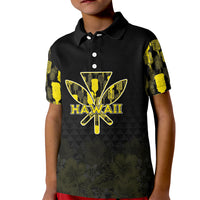 Personalised Aloha Hawaii Kahili Kid Polo Shirt Kanaka Maoli With Kakau Pattern