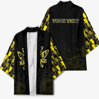 Personalised Aloha Hawaii Kahili Kimono Kanaka Maoli With Kakau Pattern