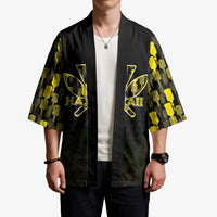 Personalised Aloha Hawaii Kahili Kimono Kanaka Maoli With Kakau Pattern