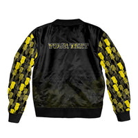Personalised Aloha Hawaii Kahili Sleeve Zip Bomber Jacket Kanaka Maoli With Kakau Pattern