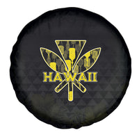 Aloha Hawaii Kahili Spare Tire Cover Kanaka Maoli With Kakau Pattern