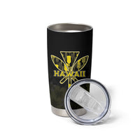 Personalised Aloha Hawaii Kahili Tumbler Cup Kanaka Maoli With Kakau Pattern