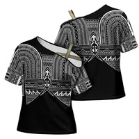 Philippines Igorot Tribal Inspired Cross Shoulder Shirt Black Version