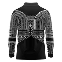 Philippines Igorot Tribal Inspired Long Sleeve Polo Shirt Black Version