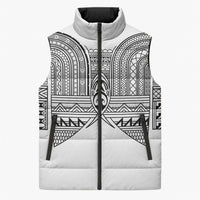 Philippines Igorot Tribal Inspired Sleeveless Puffer Jacket White Version