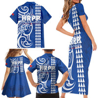 Samoa HRPP Party Family Matching Short Sleeve Bodycon Dress and Hawaiian Shirt Polynesian Pattern - Polynesian Pride