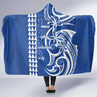 Samoa HRPP Party Hooded Blanket Polynesian Pattern LT05 One Size Blue - Polynesian Pride