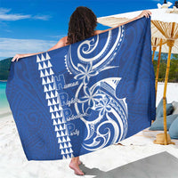 Samoa HRPP Party Sarong Polynesian Pattern LT05 One Size 44 x 66 inches Blue - Polynesian Pride