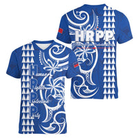 Samoa HRPP Party Women V-Neck T-Shirt Polynesian Pattern - Polynesian Pride
