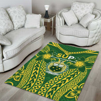 Samoa SUP Area Rug Samoan Coat Of Arms - Polynesian Pride