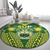 Samoa SUP Round Carpet Samoan Coat Of Arms LT05 - Polynesian Pride