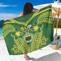 Samoa SUP Sarong Samoan Coat Of Arms LT05 One Size 44 x 66 inches Green - Polynesian Pride