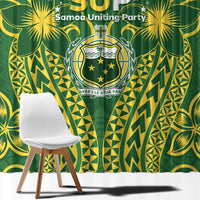 Samoa SUP Window Curtain Samoan Coat Of Arms LT05 - Polynesian Pride