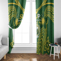 Samoa SUP Window Curtain Samoan Coat Of Arms LT05 - Polynesian Pride