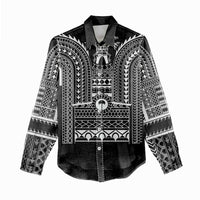 Philippines Igorot Tribal Art Tattoo Black Women Casual Shirt - Polynesian Pride