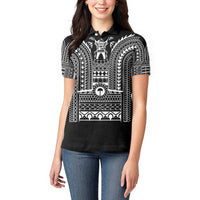 Philippines Igorot Tribal Art Tattoo Black Women Polo Shirt - Polynesian Pride