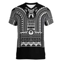 Philippines Igorot Tribal Art Tattoo Black Women V-Neck T-Shirt - Polynesian Pride