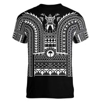 Philippines Igorot Tribal Art Tattoo Black Women V-Neck T-Shirt - Polynesian Pride