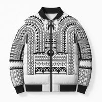 Philippines Igorot Tribal Art Tattoo White Bomber Puffer Jacket - Polynesian Pride