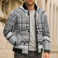 Philippines Igorot Tribal Art Tattoo White Bomber Puffer Jacket - Polynesian Pride