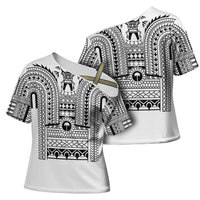 Philippines Igorot Tribal Art Tattoo White Cross Shoulder Shirt - Polynesian Pride