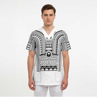 Philippines Igorot Tribal Art Tattoo White Scrub Top - Polynesian Pride
