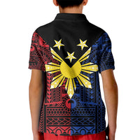 Philippines Sun Star Kid Polo Shirt Igorot Tribal Inspiration - Polynesian Pride
