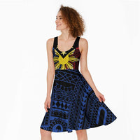 Philippines Sun Star Midi Dress Igorot Tribal Inspiration - Polynesian Pride