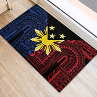 Philippines Sun Star Rubber Doormat Igorot Tribal Inspiration - Polynesian Pride