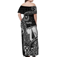 Personalized Hawaii Makahiki Season Off Shoulder Maxi Dress Akua Loa Polynesian Pattern LT05 - Polynesian Pride