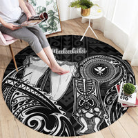 Hawaii Makahiki Season Round Carpet Akua Loa Polynesian Pattern LT05 - Polynesian Pride