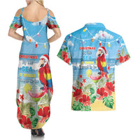 Hawaii Christmas Couples Matching Summer Maxi Dress and Hawaiian Shirt Funny Macaw Parrot Tropical Vibe LT05 - Polynesian Pride