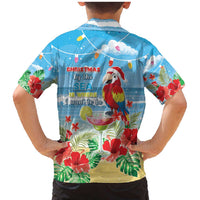 Hawaii Christmas Family Matching Mermaid Dress and Hawaiian Shirt Funny Macaw Parrot Tropical Vibe LT05 - Polynesian Pride