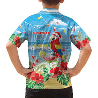Hawaii Christmas Family Matching Tank Maxi Dress and Hawaiian Shirt Funny Macaw Parrot Tropical Vibe LT05 - Polynesian Pride