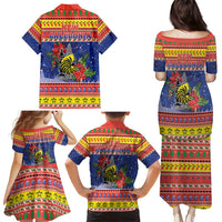 New Caledonia Christmas Family Matching Puletasi and Hawaiian Shirt Kanaky Poinsettia Joyeux Noel LT05 - Polynesian Pride
