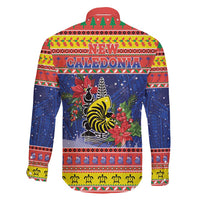 New Caledonia Christmas Family Matching Tank Maxi Dress and Hawaiian Shirt Kanaky Poinsettia Joyeux Noel LT05 - Polynesian Pride