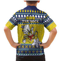Niue The Rock Christmas Family Matching Mermaid Dress and Hawaiian Shirt Niuean Crab Monuina E Kilisimasi LT05 - Polynesian Pride