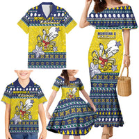 Niue The Rock Christmas Family Matching Mermaid Dress and Hawaiian Shirt Niuean Crab Monuina E Kilisimasi LT05 - Polynesian Pride