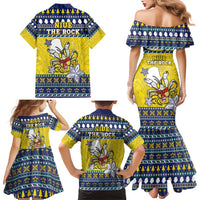 Niue The Rock Christmas Family Matching Mermaid Dress and Hawaiian Shirt Niuean Crab Monuina E Kilisimasi LT05 - Polynesian Pride