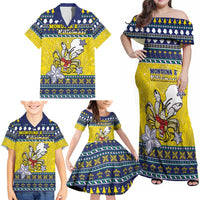 Niue The Rock Christmas Family Matching Off Shoulder Maxi Dress and Hawaiian Shirt Niuean Crab Monuina E Kilisimasi LT05 - Polynesian Pride
