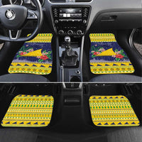 Tokelau Christmas Car Mats Tokelauan Badge Manuia Te Kilihimahi LT05 Set 4pcs Yellow - Polynesian Pride