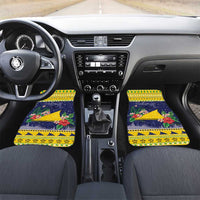 Tokelau Christmas Car Mats Tokelauan Badge Manuia Te Kilihimahi LT05 Set 2pcs - Front Yellow - Polynesian Pride