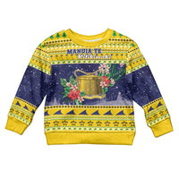 Tokelau Christmas Kid Ugly Christmas Sweater Tokelauan Badge Manuia Te Kilihimahi LT05 Kid Yellow - Polynesian Pride