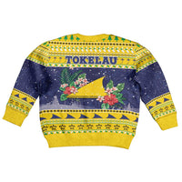 Tokelau Christmas Kid Ugly Christmas Sweater Tokelauan Badge Manuia Te Kilihimahi LT05 - Polynesian Pride