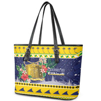 Tokelau Christmas Leather Tote Bag Tokelauan Badge Manuia Te Kilihimahi LT05 - Polynesian Pride