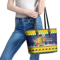 Tokelau Christmas Leather Tote Bag Tokelauan Badge Manuia Te Kilihimahi LT05 - Polynesian Pride