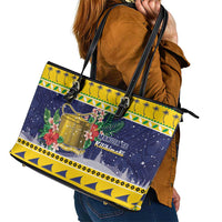Tokelau Christmas Leather Tote Bag Tokelauan Badge Manuia Te Kilihimahi LT05 - Polynesian Pride