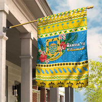 Tuvalu Christmas Garden Flag Coat Of Arms Manuia Te Kilisimasi LT05 House Flag Yellow - Polynesian Pride