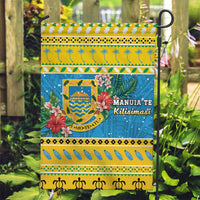 Tuvalu Christmas Garden Flag Coat Of Arms Manuia Te Kilisimasi LT05 Garden Flag Yellow - Polynesian Pride