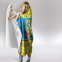 Tuvalu Christmas Hooded Blanket Coat Of Arms Manuia Te Kilisimasi LT05 - Polynesian Pride